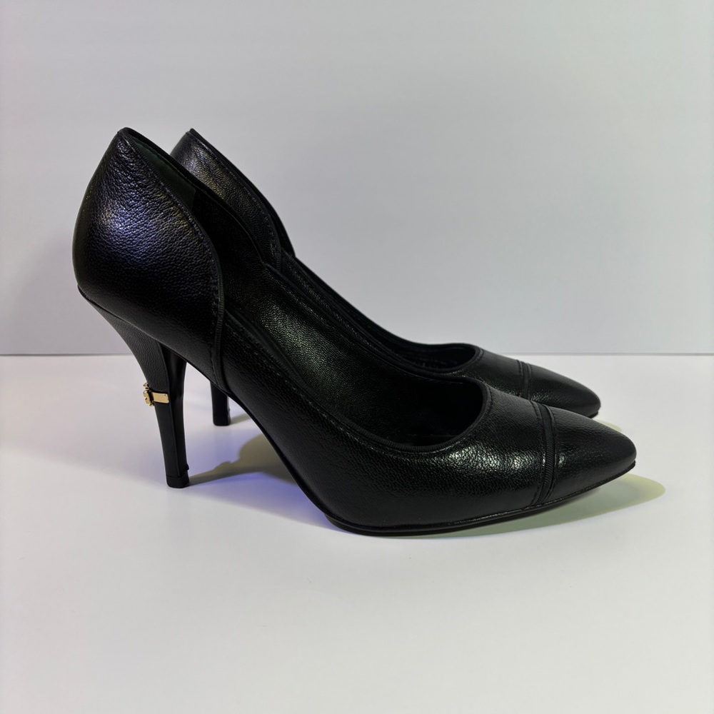 Tory Burch - Sleek Black Stiletto Heels with Pointed Toe - 9 - Picture 1 of 13